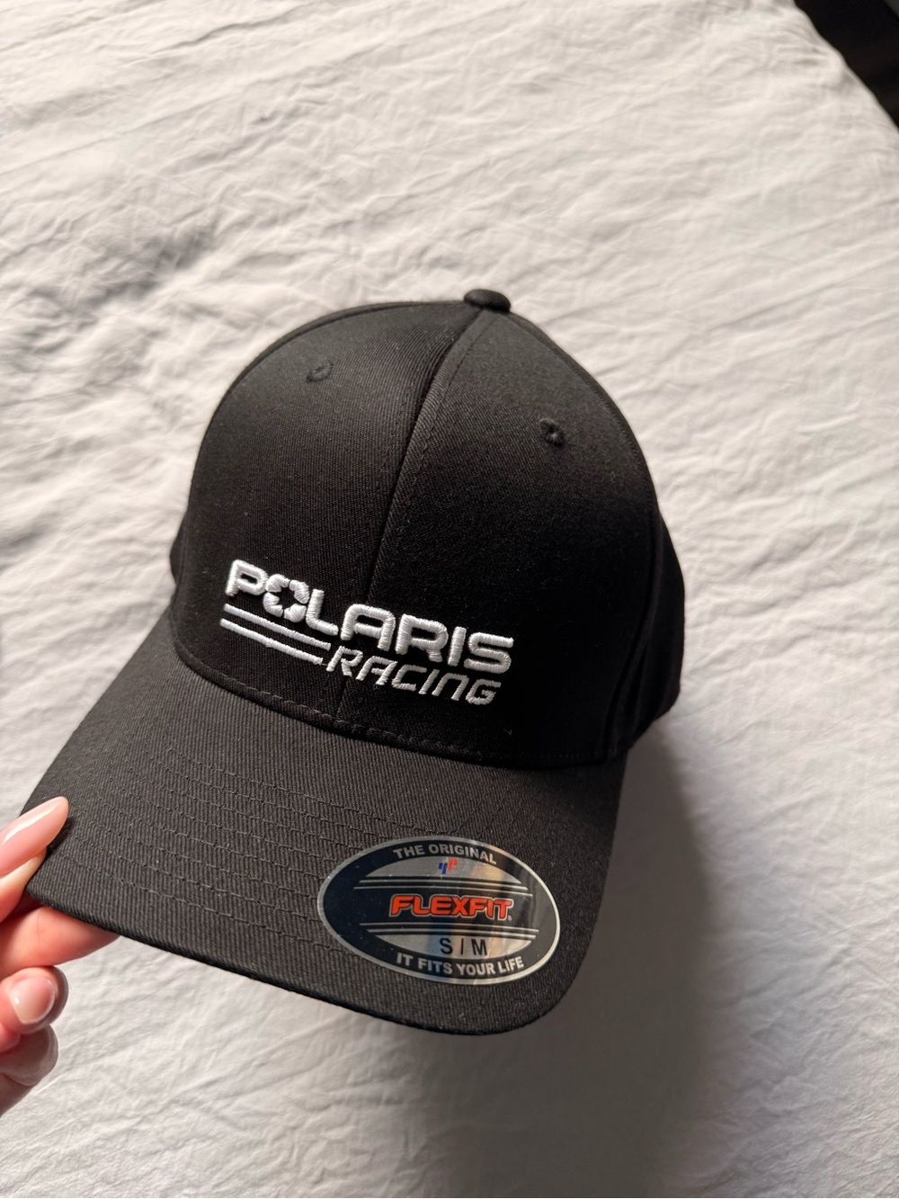 Polaris Racing Black Flexfit Hat - Black